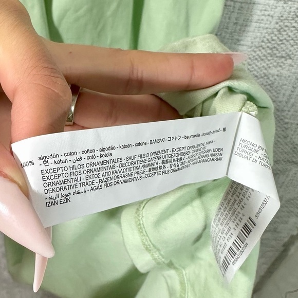 NWT Zara Mint green eyelet maxi dress size M - Picture 10 of 10